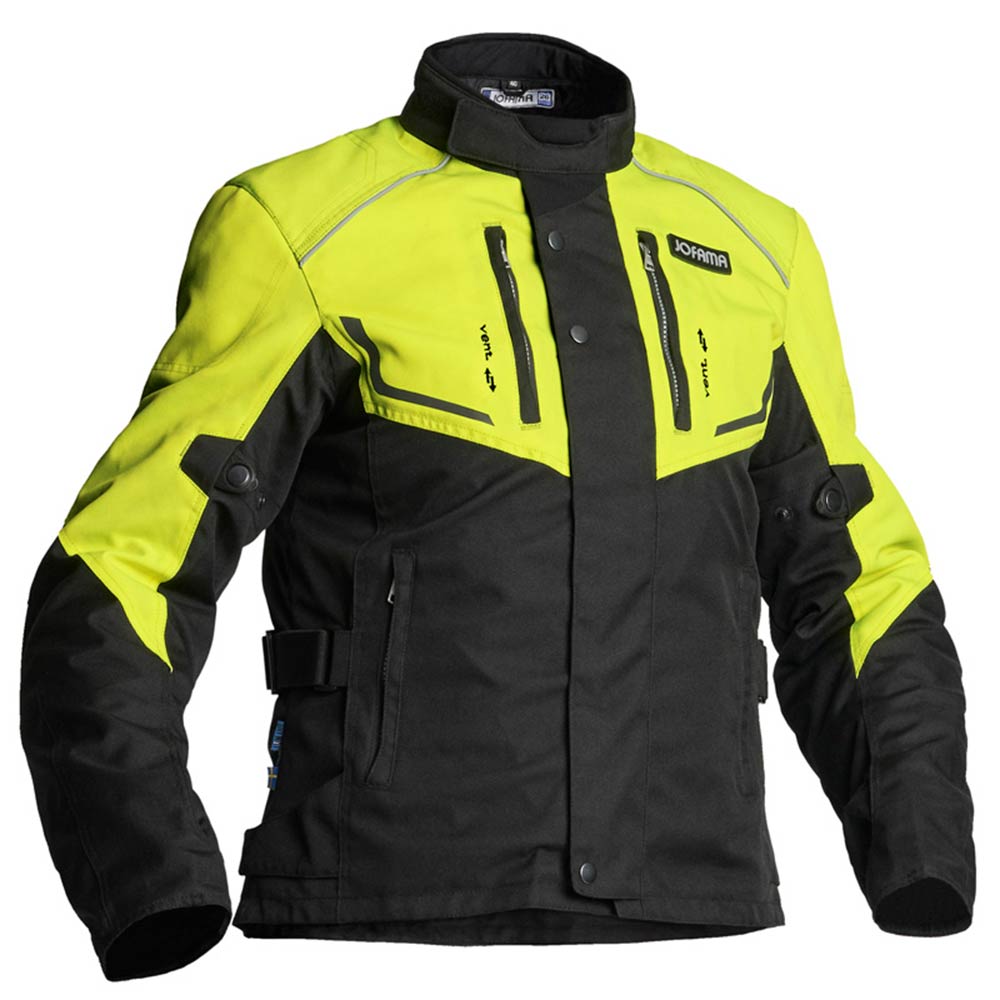 Détails Sur Jofama Neptune Femmes Jaune Fluo Imperméable Femmes Veste De Moto