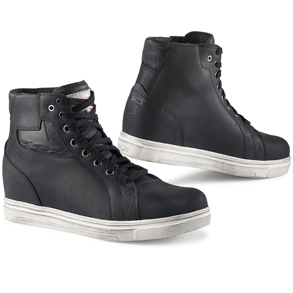 black street ankle motorcycle boots
